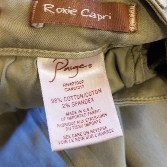 PAIGE Olive Capris - Picture 5 of 6